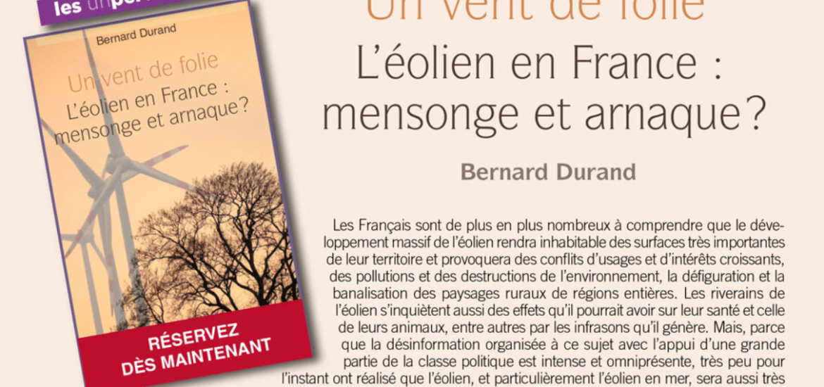 A paraitre : vent de folie … le nouveau livre de Bernard Durand